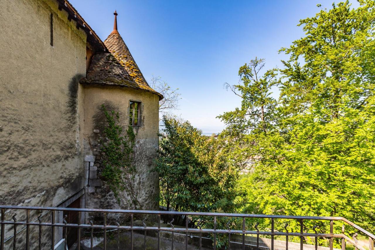 A castle spirit apartment in Château du Châtelard Clarens Exterior foto